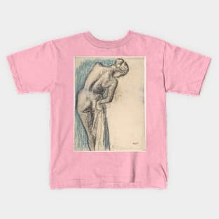 Bather Drying Herself Kids T-Shirt